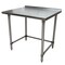 Bk Resources Stainless Steel Work Table With Open Base, 1.5" Rear Riser 48"Wx24"D VTTROB-4824 - alternate 4